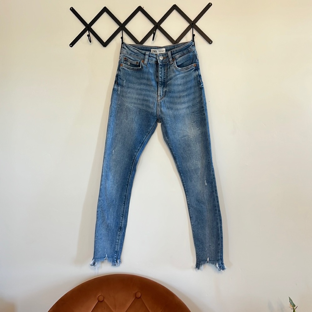 Zara 80’s Denim High Waist Skinny Jeans